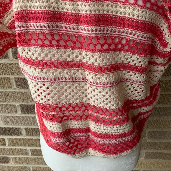 Free People We the Free Crochet Peach Crop Top Size Medium - Picture 6 of 11